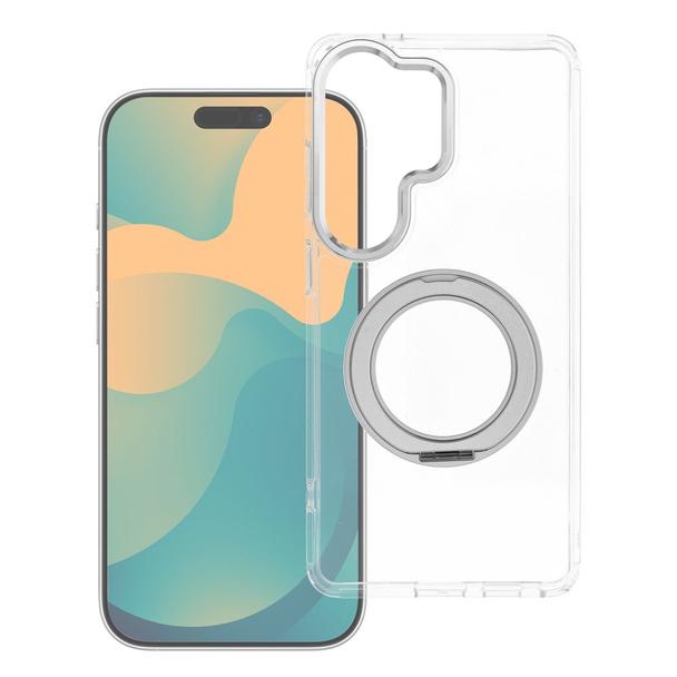 Etui na Xiaomi Redmi 17C 5G Frame Circle Stand zgodne z MagSafe transparentne