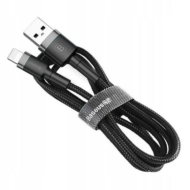 BASEUS kabel USB A do Lightning 2,4A Cafule CAMKLF-BG1 0,5 m czarno szary