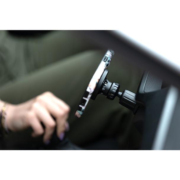Uchwyt na telefon do samochodu magnetyczny zgodny z MagSafe Forcell F-Grip PrecisionX do szyby / deski / kratki czarny
