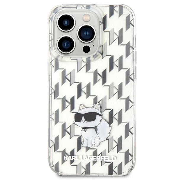 KARL LAGERFELD futerał do IPHONE 15 Pro KLHCP15LHNCMKLT (Monogram) transparentny