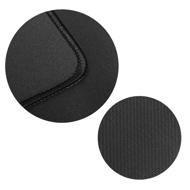 Podkładka pod mysz 350 x 250 x 3 mm czarna z czarnym obszyciem