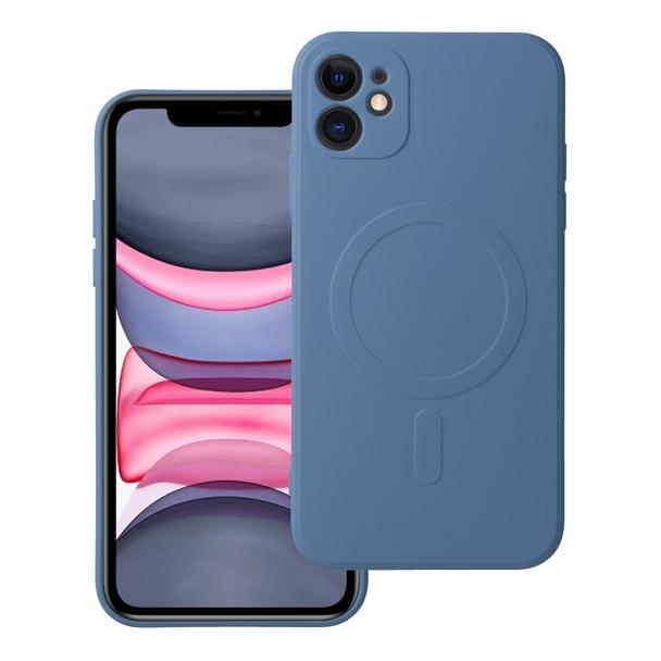 Futerał do iPhone 11 Silicone Mag Cover zgodny z MagSafe niebieski