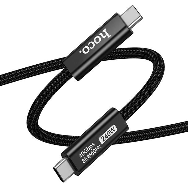 Kabel USB C do USB C Hoco USB4 40Gbps/8K60Hz 5A 240W 2m US15 czarny