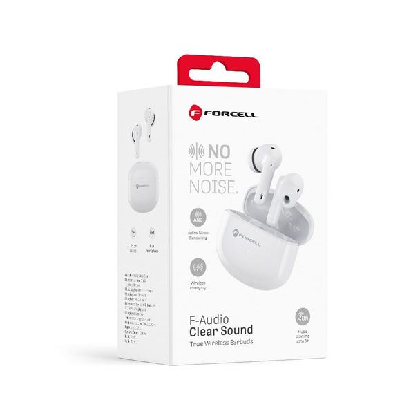 Słuchawki bezprzewodowe douszne Forcell F-Audio TWS Clear Sound białe