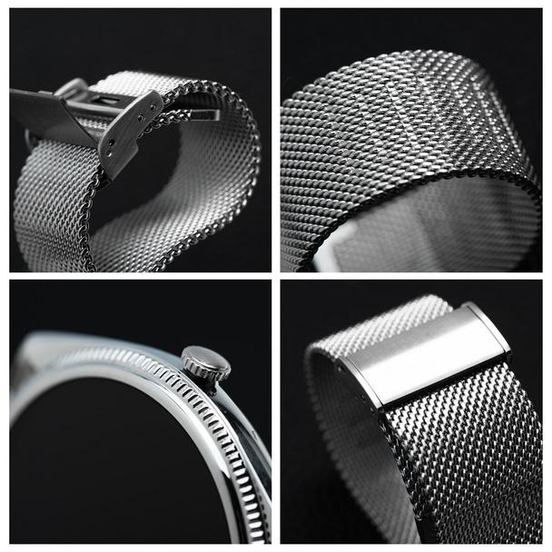 Smartwatch TITMO O-170 (AMOLED, bluetooth call, pasek stal szlachetna silver mesh) srebrny 0INT