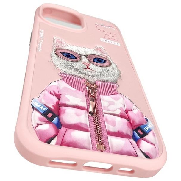 NIMMY futerał COOL&CUTE 2.0 Cat do IPHONE 15 różowy