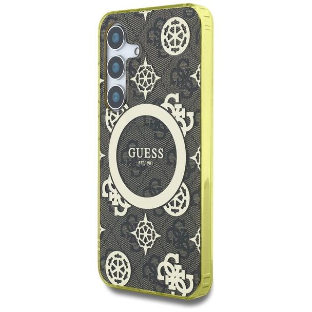 GUESS futerał do SAMSUNG S25 GUHMS25SH4PYEEW (Magnetic IML Peony on 4G Background) brązowy