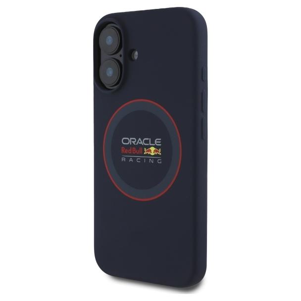 RED BULL futerał do IPHONE 16 kompatybilny z MagSafe RBHMP16S24SIILVR (Silicone red Ring) navy