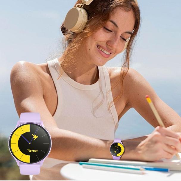 Smartwatch TITMO O-200 (GPS, AMOLED, bluetooth call, pasek silikonowy) lawendowy 0INT