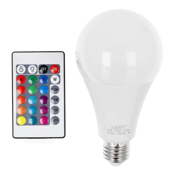 Żarówka LED RGB 30W E27 A80 wielokolorowa
