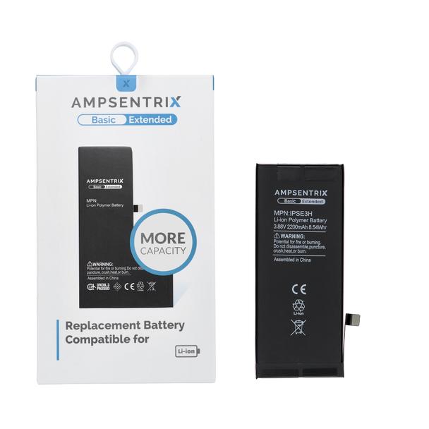 AmpSentrix Basic bateria do iPhone SE 2022 (zwiększona pojemność 2200 mAh)