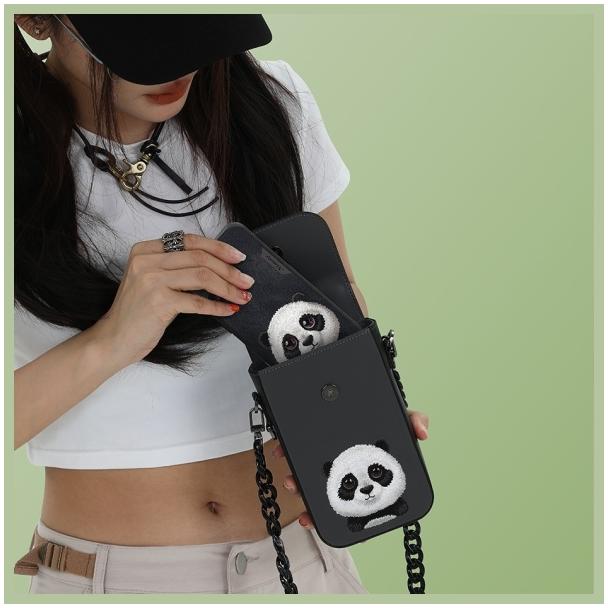 NIMMY torebka na telefon BIG EYED PET 2.0 Panda czarna