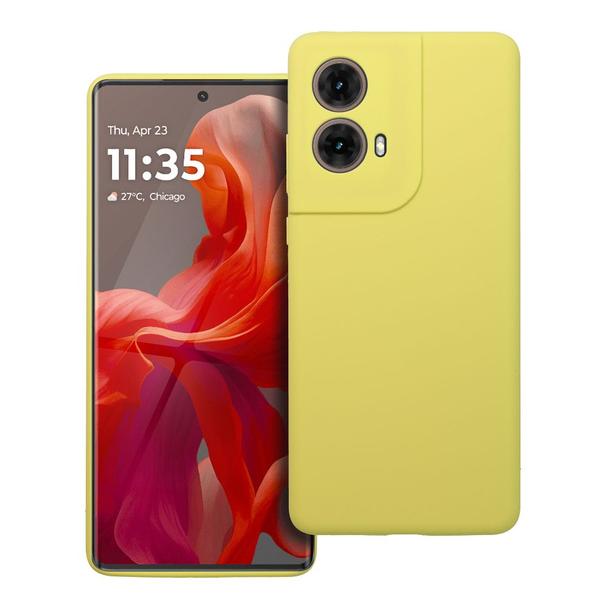 Futerał SILICONE 2mm do MOTOROLA G85 5G żółty