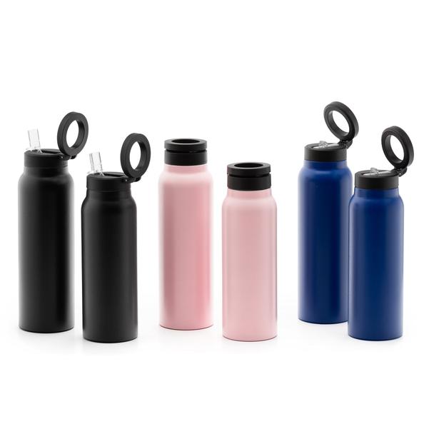 Butelka / bidon na wodę metal z uchwytem kompatybilnym z Magsafe 750ml niebieski