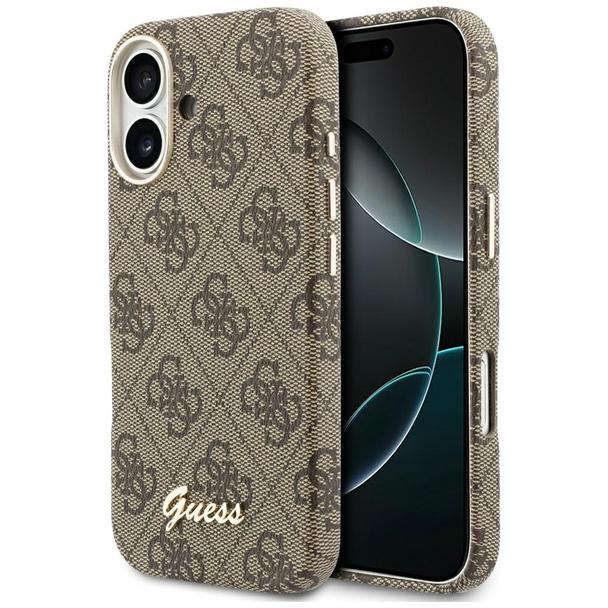 GUESS futerał do IPHONE 17 kompatybilny z MagSafe GUHMP17S5P4FWMSW (PU FW 4G Script) brązowy
