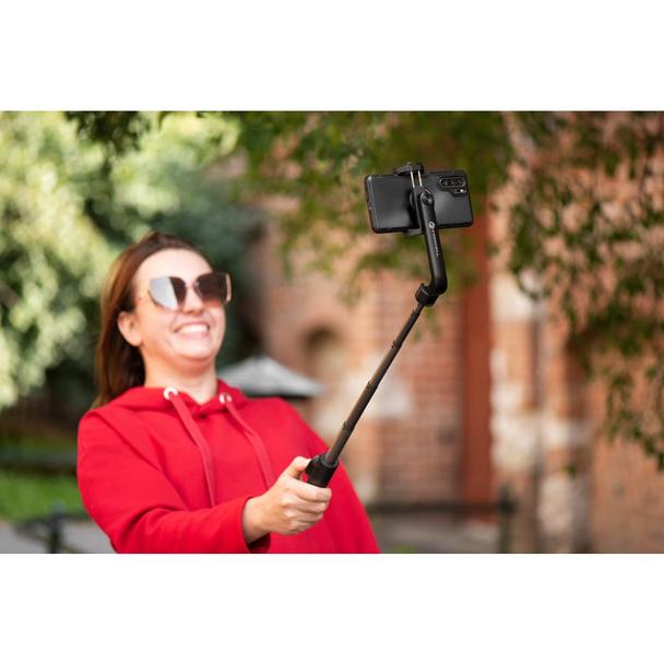 Selfie stick Forcell F-Grip S70M tripod z pilotem bezprzewodowym czarny 0INT