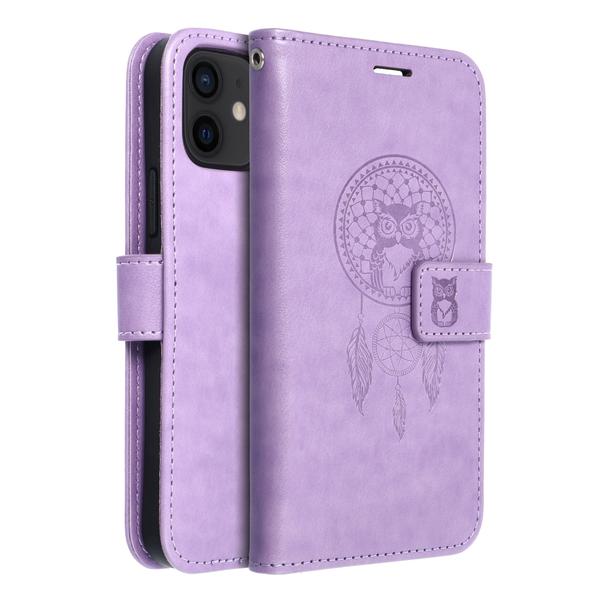 Etui z klapką na iPhone 12 / 12 PRO Mezzo Book łapacz snów fioletowe