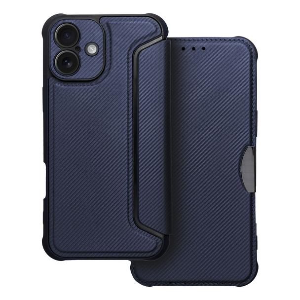 Etui z klapką na iPhone 16 PLUS Razor Book niebieskie