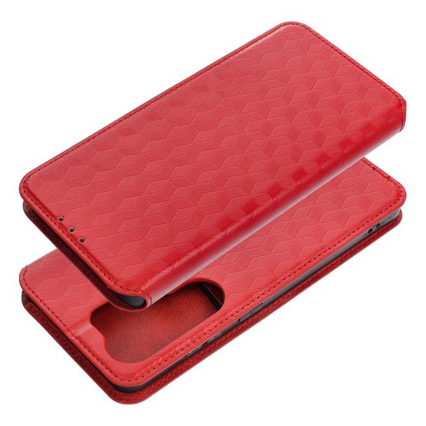 Etui z klapką na Motorola G37 POWER Cubic Book czerwone