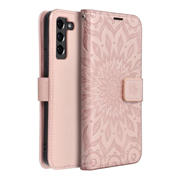 Etui z klapką na Samsung S21 FE Mezzo Book mandala złoto-różowe