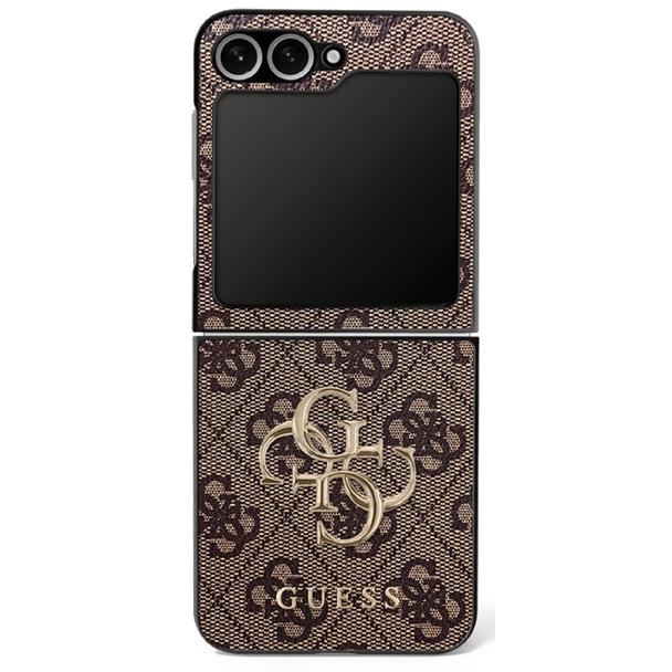 GUESS futerał do SAMSUNG Z FLIP7 GUHCZF74GMGBR (PU Leather 4G Metal Logo) brązowy
