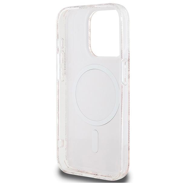GUESS futerał do IPHONE 15 Pro kompatybilny z MagSafe GUHMP15LHGCUSTGP (IML GCUBE) różowy