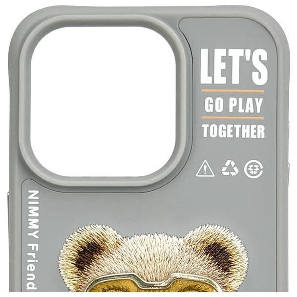 NIMMY futerał COOL&CUTE 2.0 Bear do IPHONE 15 Pro szary