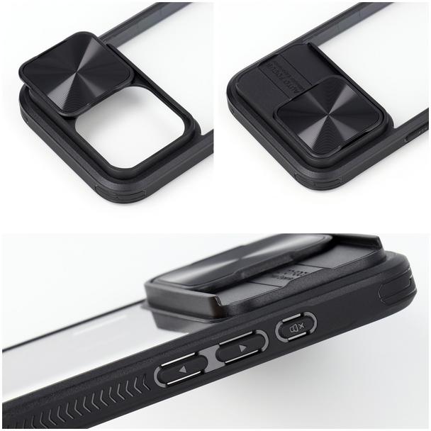 Futerał do iPhone 15 PLUS Slider czarny