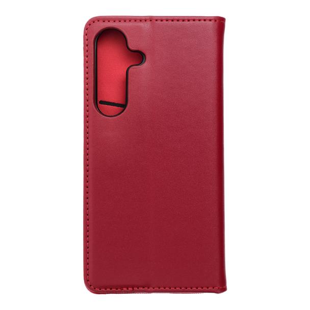 Etui z klapką na Samsung S25 Smart Pro Book skórzane bordowe