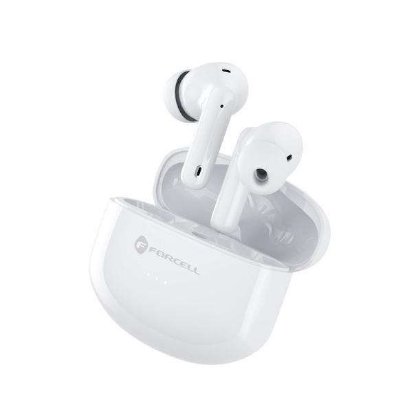 Słuchawki bezprzewodowe douszne Forcell F-Audio TWS Clear Sound białe