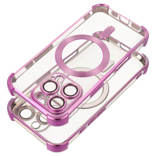 Futerał do iPhone 16 PLUS Antishock Electro kompatybilny z MagSafe purpurowy