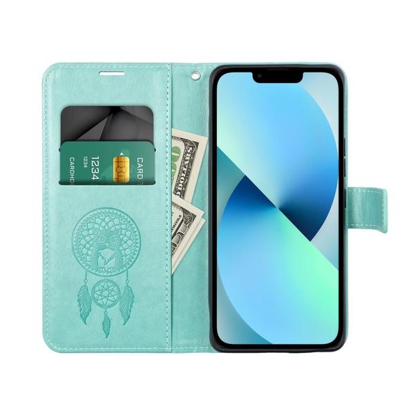 Etui z klapką na Samsung S26 FE Mezzo Book łapacz snów zielone