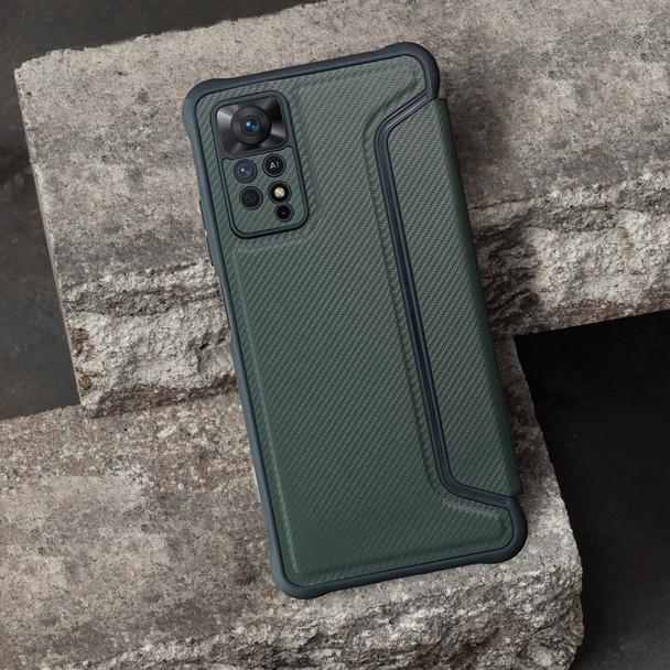 Etui z klapką na Xiaomi Redmi 14C Razor Book ciemnozielone