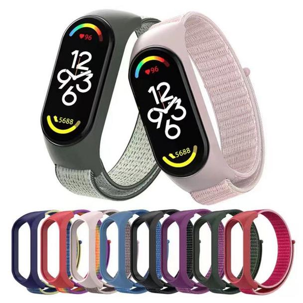 Pasek nylonowy do XIAOMI Mi Band 5 / 6 / 7 szary (19)