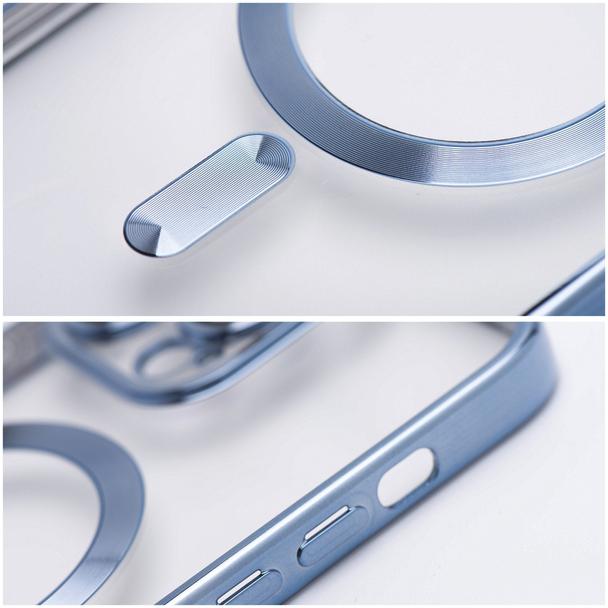 Etui na Samsung A08 Electro Mag Cover zgodne z MagSafe tytanowo niebieskie