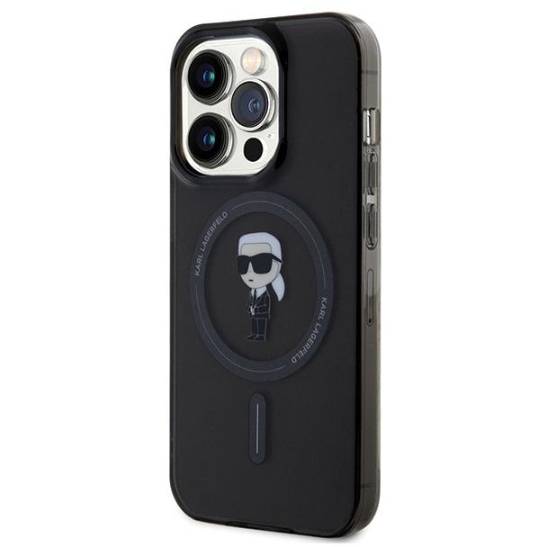 KARL LAGERFELD futerał do IPHONE 15 Pro KLHMP15LHFCKNOK (Ikonik + MAG) czarny