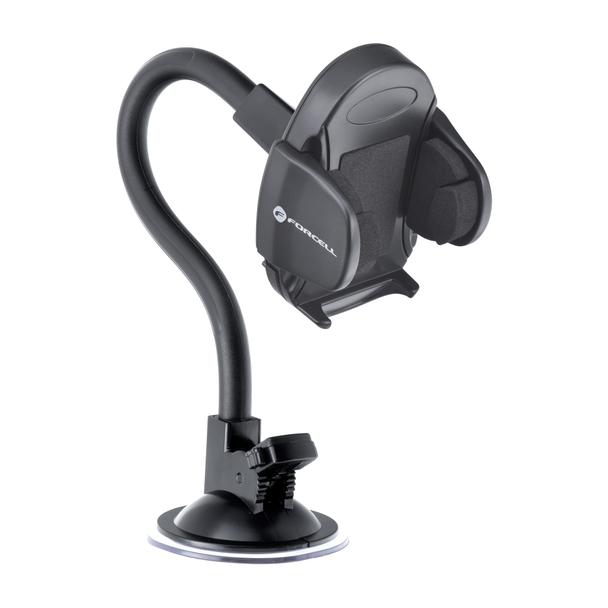 Uchwyt na telefon do samochodu uniwersalny Forcell F-Grip Oval 27 cm do szyby / deski / kratki czarny