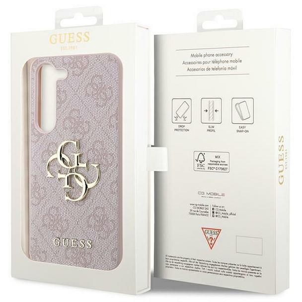 GUESS futerał do SAMSUNG A35 GUHCSA354GMGPI (4G Big Metal Logo) różowy