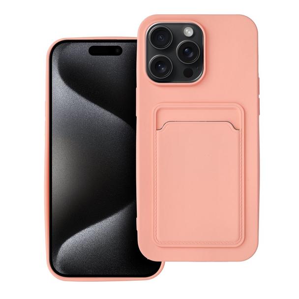 Futerał do iPhone 15 PRO MAX Card Case różowy