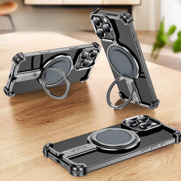 Futerał do iPhone 14 PLUS / 15 PLUS Titanium Bracket pustynny złoty