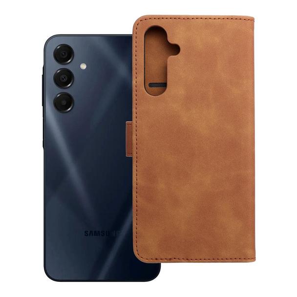 Etui z klapką na Samsung A16 5G Tender Book brązowe