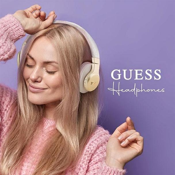 GUESS słuchawki bezprzewodowe bluetooth nauszne GUBH604GEMP (4G Script) różowe