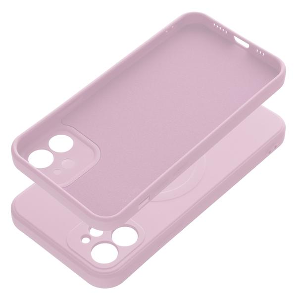 Futerał do iPhone 12 Silicone Mag Cover zgodny z MagSafe różowy