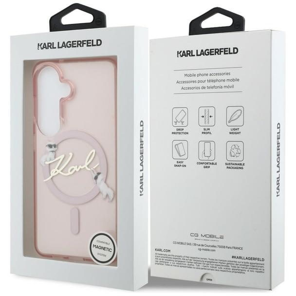 KARL LAGERFELD futerał do SAMSUNG S26 KLHMS26S5HKSCAP (Magnetic IML KC Script) różowy