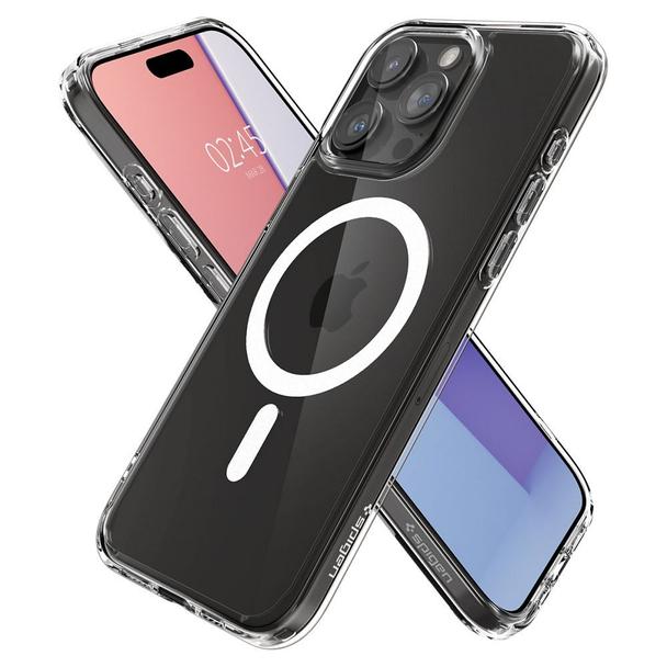 SPIGEN futerał ULTRA HYBRID MAG kompatybilny z MagSafe do IPHONE 15 Pro white