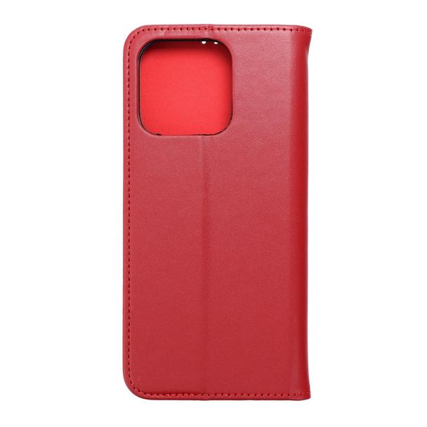Etui z klapką na Xiaomi Redmi 12C Smart Pro Book skórzane bordowe