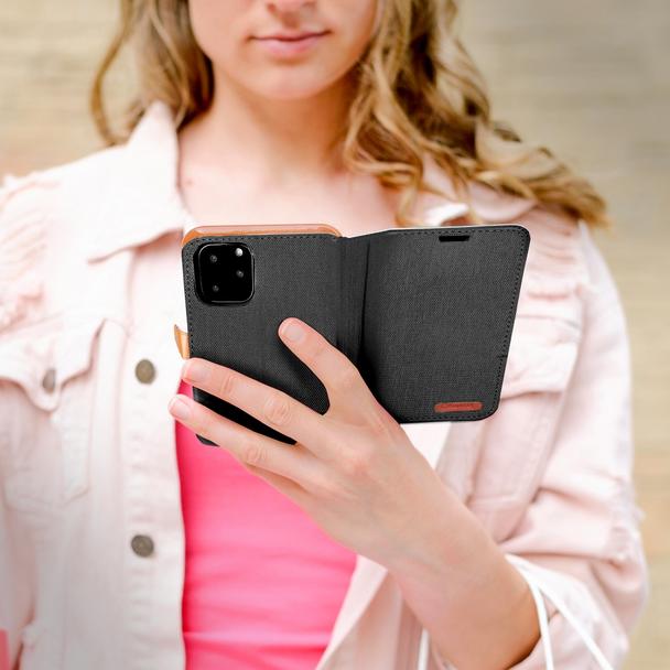 Etui z klapką na Xiaomi Redmi NOTE 13 5G Canvas Book czarne