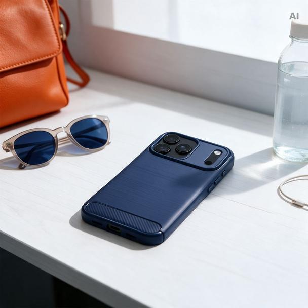 Etui na iPhone 18 Pro Max / 17 Pro Max Carbon 2.0 granatowe