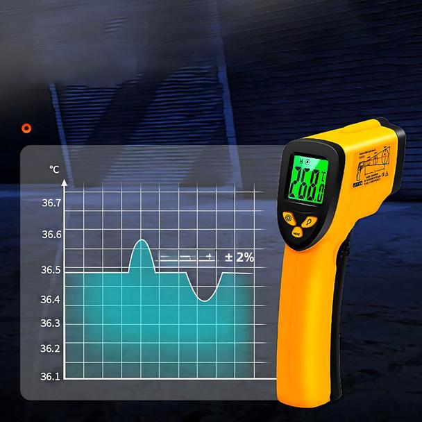 Pirometr termometr laserowy bezdotykowy na podczerwień RC-K-1397  żółto czarny