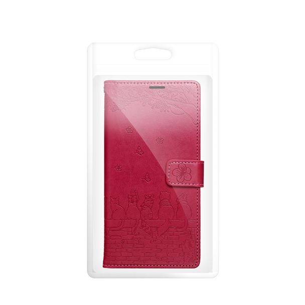 Etui z klapką na Samsung A37 Mezzo Book koty czerwone